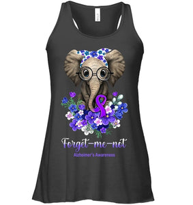 Forget me not Alzheimer s Awareness Elephant Flower T Shirt