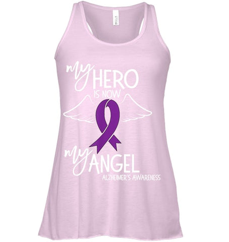 Image of My Hero is now my Angel Alzheimers Awareness T Shirt T shirt T Shirt