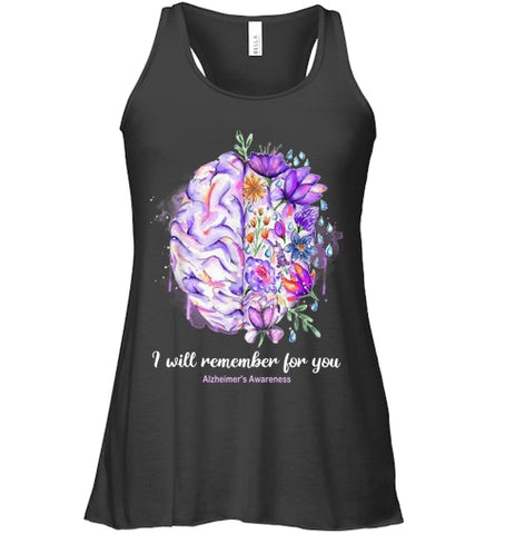 Image of I Will Remember For You Brain Alzheimer s Awareness T Shirt