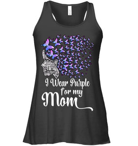 I Wear Purple For My Mom Alzheimers T Shirt