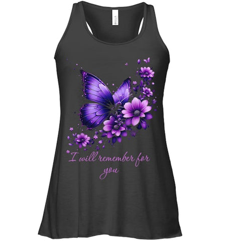 Image of Butterfly I Will Remember For You Alzheimer s Awareness T Shirt