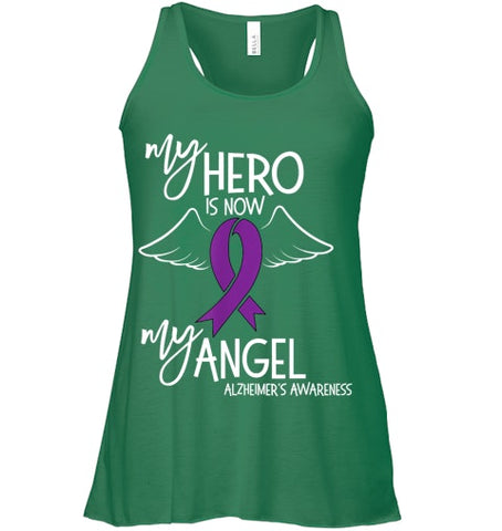 Image of My Hero is now my Angel Alzheimers Awareness T Shirt T shirt T Shirt