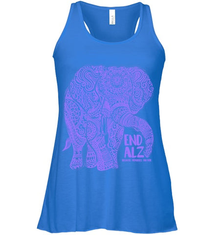 Image of Purple Elephant Alzheimer Awareness Apparel & gifts, END ALZ T Shirt