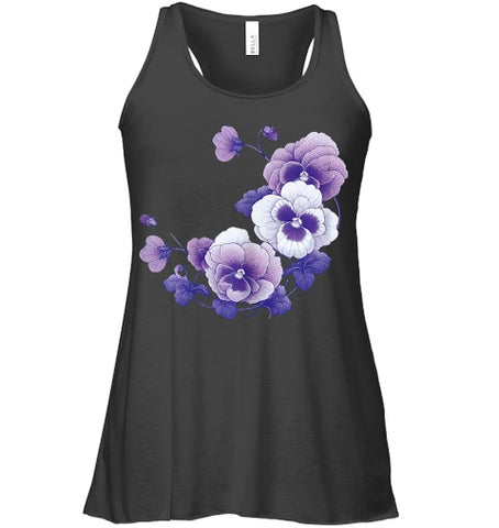 Image of alzheimer purple floral pansy alzheimer s awareness T Shirt