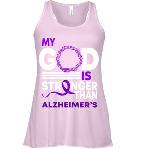 My God Is Stronger Than Alzheimer s Awareness Ribbon T Shirt