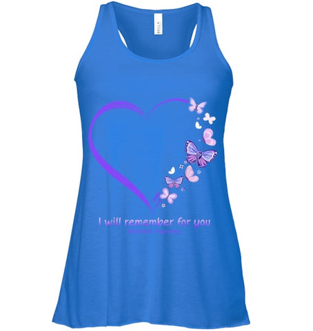 Image of I Will Remember For You Butterfly Alzheimer s Awareness T Shirt