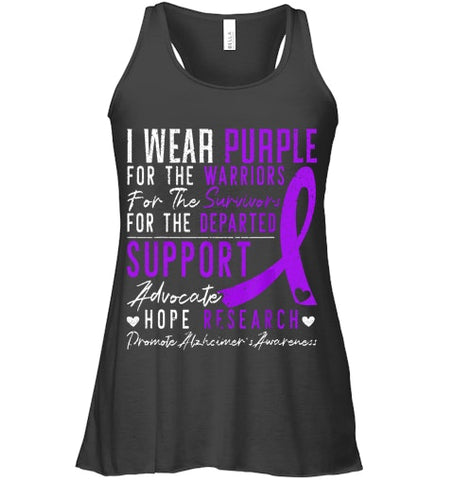 Image of I Wear Purple Alzheimer s Awareness Dementia Disease T Shirt