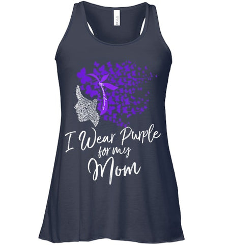 Image of I Wear Purple For My Mom Shirt Alzheimer s Awareness Gift