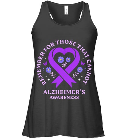 Image of Remember For Those That Cannot Alzheimer s Awareness Ribbon T Shirt