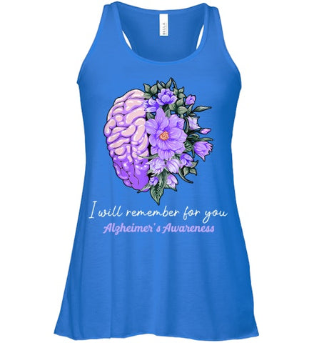 Image of I Will Remember For You Purple Ribbon Alzheimers Awareness