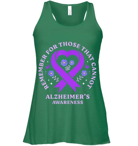 Image of Remember For Those That Cannot Alzheimer s Awareness Ribbon T Shirt