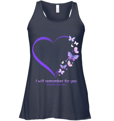 Image of I Will Remember For You Butterfly Alzheimer s Awareness T Shirt