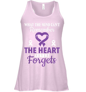 The Heart Never Forgets Alzheimer's Awareness Purple Ribbon