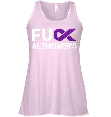 Image of Fuck FU Alzheimer s Awareness Month Purple Ribbon Fighter T Shirt