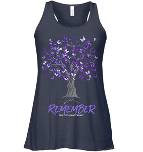 Alzheimer Awareness Tee for Men and Women Purple Butterfly T Shirt