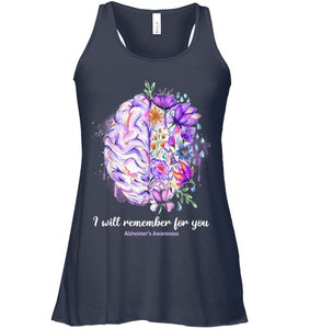 I Will Remember For You Brain Alzheimer s Awareness T Shirt