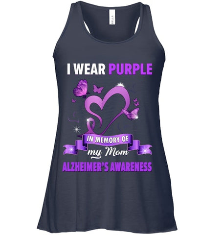 Image of Alzheimer s Awareness Gift I Wear Purple In Memory Of My Mom T Shirt