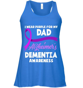 I Wear Purple For My Dad Alzheimer s Dementia Awareness T Shirt