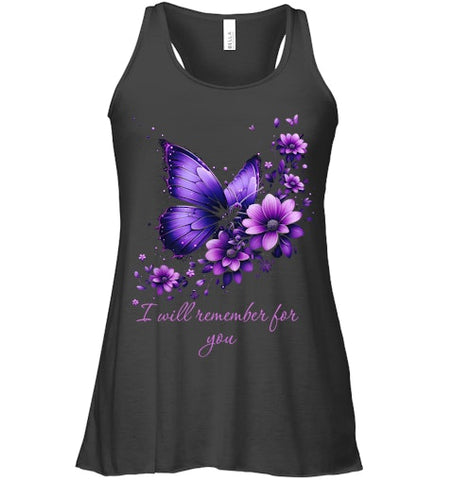 Image of Butterfly I Will Remember For You Alzheimer s Awareness T Shirt