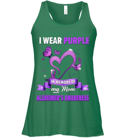 Image of Alzheimer s Awareness Gift I Wear Purple In Memory Of My Mom T Shirt