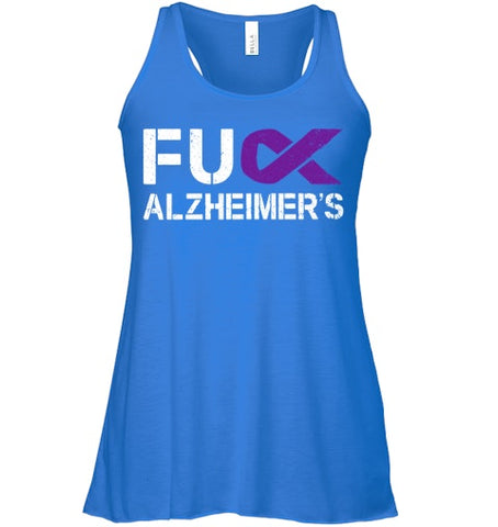 Image of Fuck FU Alzheimer s Awareness Month Purple Ribbon Fighter T Shirt