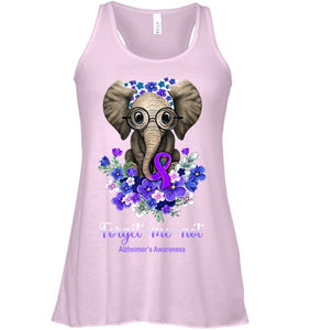 Forget me not Alzheimer s Awareness Elephant Flower T Shirt