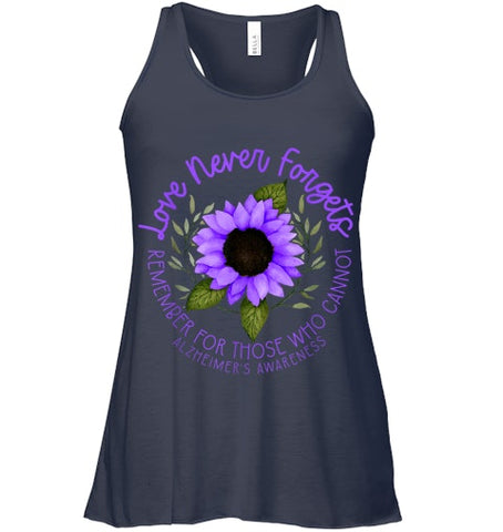 Image of Alzheimer Awareness Tee for Men and Women Purple sunflower T Shirt