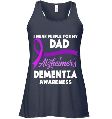 Image of I Wear Purple For My Dad Alzheimer s Dementia Awareness T Shirt