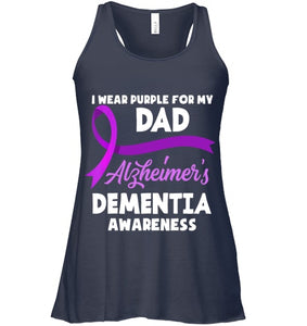 I Wear Purple For My Dad Alzheimer s Dementia Awareness T Shirt