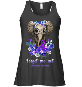 Forget me not Alzheimer s Awareness Elephant Flower T Shirt