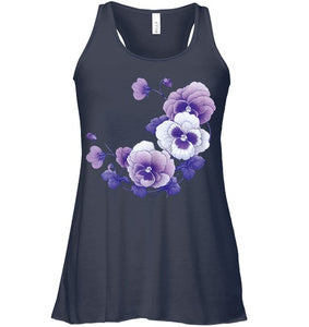 alzheimer purple floral pansy alzheimer s awareness T Shirt