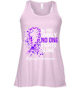 In This Family No One Fights Alone Shirt Alzheimer s Ribbon T Shirt