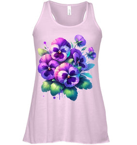 Alzheimer purple floral pansy dementia alzheimer s awareness T Shirt