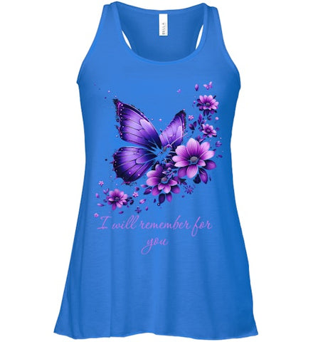 Image of Butterfly I Will Remember For You Alzheimer s Awareness T Shirt