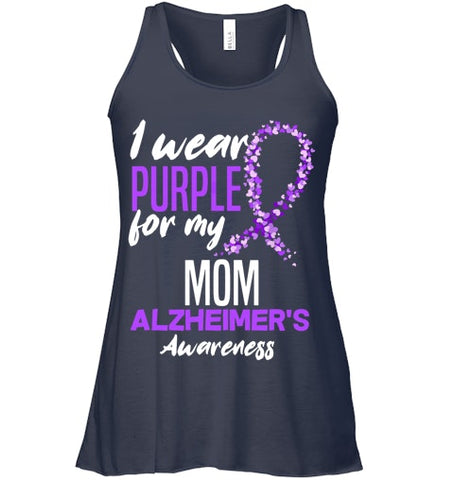 Image of I Wear Purple For My Mom Dementia Alzheimer s Awareness T Shirt