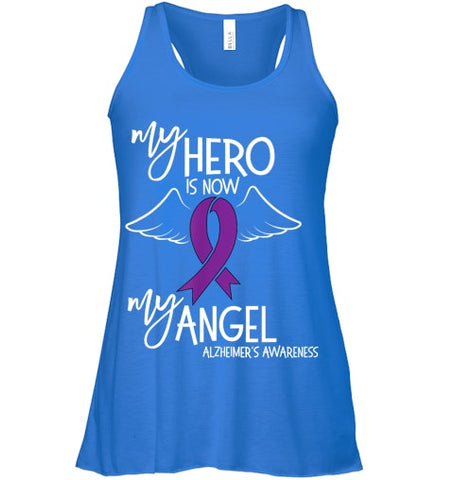 Image of My Hero is now my Angel Alzheimers Awareness T Shirt T shirt T Shirt