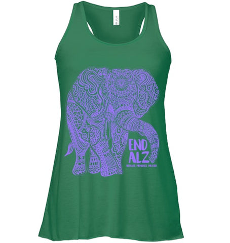 Image of Purple Elephant Alzheimer Awareness Apparel & gifts, END ALZ T Shirt