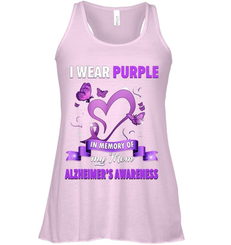 Image of Alzheimer s Awareness Gift I Wear Purple In Memory Of My Mom T Shirt