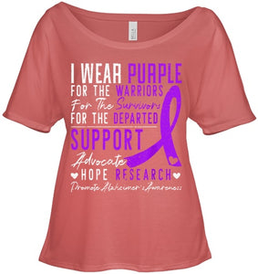 I Wear Purple Alzheimer s Awareness Dementia Disease T Shirt