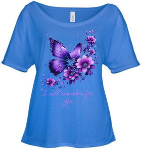 Butterfly I Will Remember For You Alzheimer s Awareness T Shirt