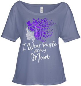 I Wear Purple For My Mom Shirt Alzheimer s Awareness Gift