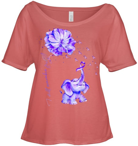 Image of I ll Remember For You Purple Elephant Alzheimer s Awareness T Shirt