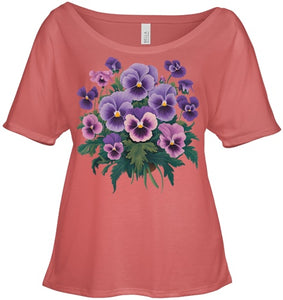 Purple Floral Pansy Dementia Alzheimer's Awareness