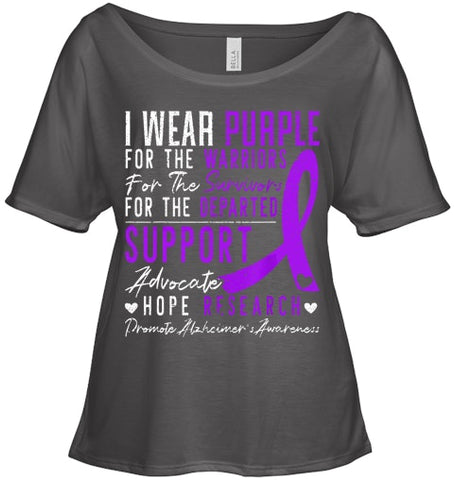 Image of I Wear Purple Alzheimer s Awareness Dementia Disease T Shirt