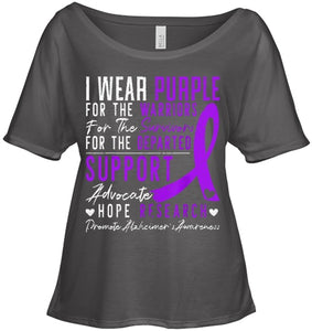 I Wear Purple Alzheimer s Awareness Dementia Disease T Shirt