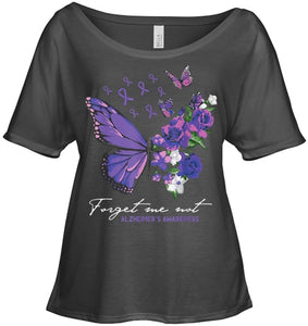 Forget me not Dementia Alzheimer Awareness Butterfly Flower