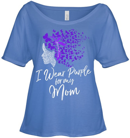 Image of I Wear Purple For My Mom Shirt Alzheimer s Awareness Gift