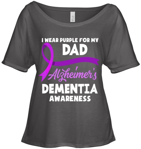 Image of I Wear Purple For My Dad Alzheimer s Dementia Awareness T Shirt