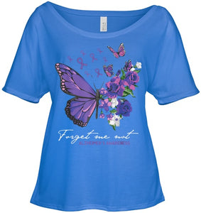 Forget me not Dementia Alzheimer Awareness Butterfly Flower