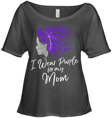 Image of I Wear Purple For My Mom Shirt Alzheimer s Awareness Gift